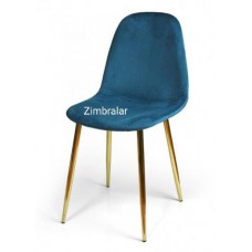 Conjunto de 2 Cadeiras Lux Veludo Azul